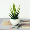 thumbnail image 4 of Limei Artificial Potted Plants Bathroom Home Office Decor Mini Fake Greenery Faux Topiary Shrubs Plants for Desk Decoration-#1, 4 of 7