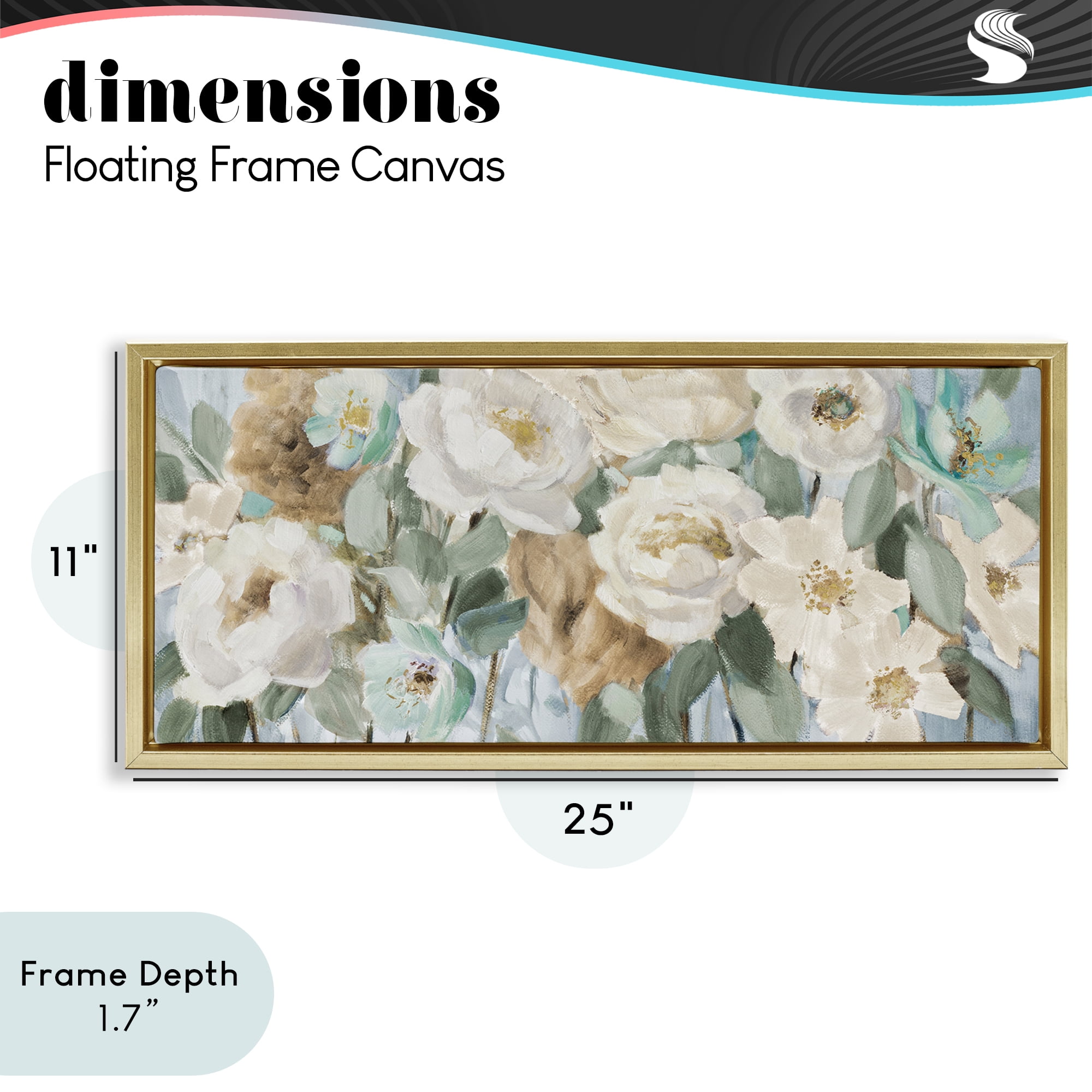 Stupell Industries Promise of Giverny Gold Framed Floater Canvas Wall Art, design by Lanie Loreth