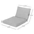 thumbnail image 3 of Olurrisa Club Chair Cushion Set, Back Cushion And Seat Cushion, Silver, Set Of 2,, 3 of 8