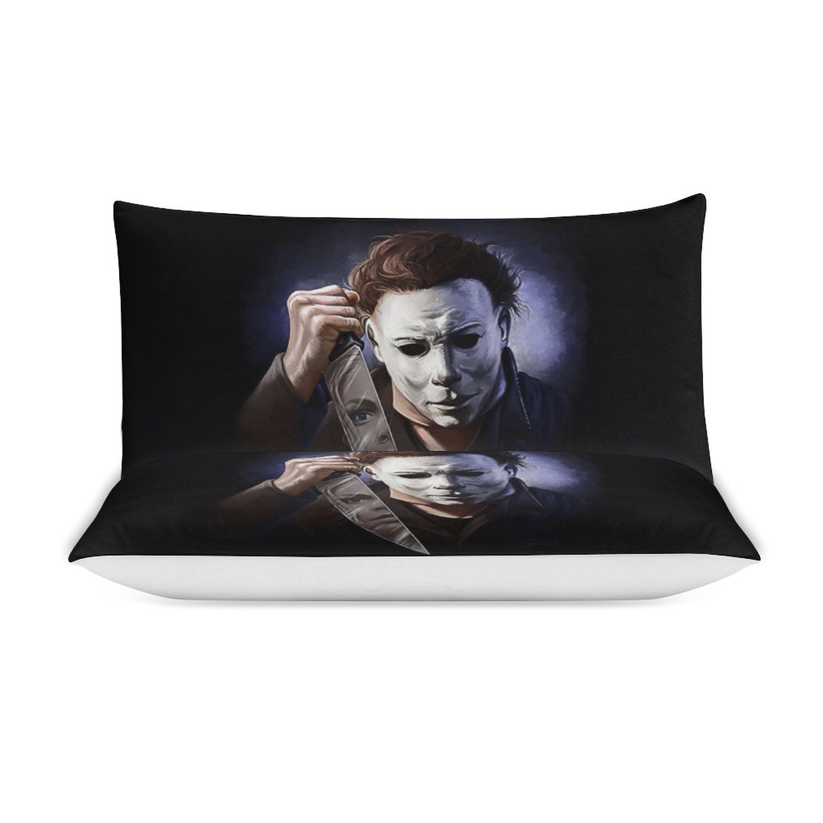 Michael Myers Halloween 3 Pcs Bed Sheets Set Breathable Duvet Cover with 2 Pillow Sham Soft All Seasons Bedding Set 90"x90"