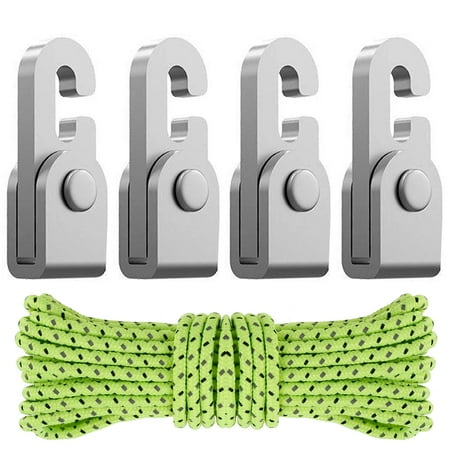 

Lieonvis Mini Self Locking Hook Small and Portable Rope Hook Multifunction Self Locking Hook Tent Easy Fit Rope Kit Accessories Suitable for Outdoor Camping Hanging Clothes Fishing