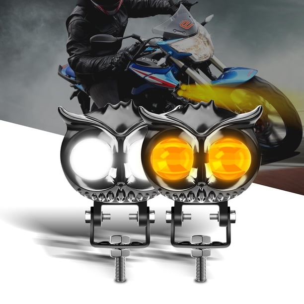 Luces LED en cápsulas, luces antiniebla blancas y amarillas, haz puntual de 4 pulgadas, 60 W, luces de trabajo para camioneta, camioneta, motocicleta, SUV, ATV, camión, barco, paquete de 2