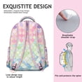 thumbnail image 4 of Geometric School Backpack Abstract Watercolor Boho Design with Rainbow Gradient and Starry Night Ocean Beach Scenery for Students, 4 of 6