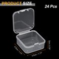 thumbnail image 2 of Uxcell 24 Pcs Mini Clear Plastic Containers Box, 1.8"x1.8" Square Holder Plastic Case, 2 of 7