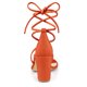 thumbnail image 4 of Sandalias De Tacón Correa Transparente Tacón De Bloque Cordón Arriba Para Mujer Naranja 37, 4 of 7
