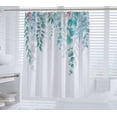 thumbnail image 2 of Rustic Shower Curtain Set Grey Floral Fabric Bath Curtain 12 Hooks Butterfly Daisy American Country Farm Style 72×72 Inches, 2 of 6