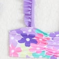 thumbnail image 6 of Girls 3 Piece Bathing Suit Bikini Set Floral Print Swimsuit with Cover Up Skirt Summer Clothes Girls Size 6-7 Years Bathing Suit, 6 of 7