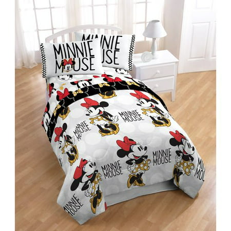 disney minnie mouse twin bed in a bag 5 piece bedding set with bonus