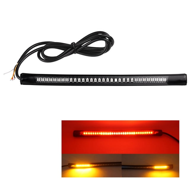 IDEANATEGRATE 4Ud Luz Trasera Y Señal LED Para Motocicleta Con Adhesiva Y Resistente Negro