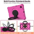thumbnail image 2 of Kids Friednly Case for Samsung Galaxy Tab A8 10.5" (2022) X200/X205, EVA Foam Shoulder Strap Shockproof Protective Case with Pencil Holder Rotated Handle Bracket Stand Heat Dissipation Cover,Rose, 2 of 9