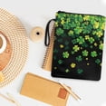 thumbnail image 3 of HELLHERO Clover Rainfall Book Cover Sleeve with Washable Polyester Fabric Book Cover with Pocket for Books, Magazines, and Stationery Reusable Handle, 3 of 8