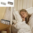 thumbnail image 1 of Fiudx Reloj Led con Espejo, Pantalla Multifuncional, Visualización de Temperatura y Fecha, Función de Activación Por Voz, 3 Configuraciones de Alarma, Modo Nocturno, Decoración para El Hogar y La Ofi, 1 of 7