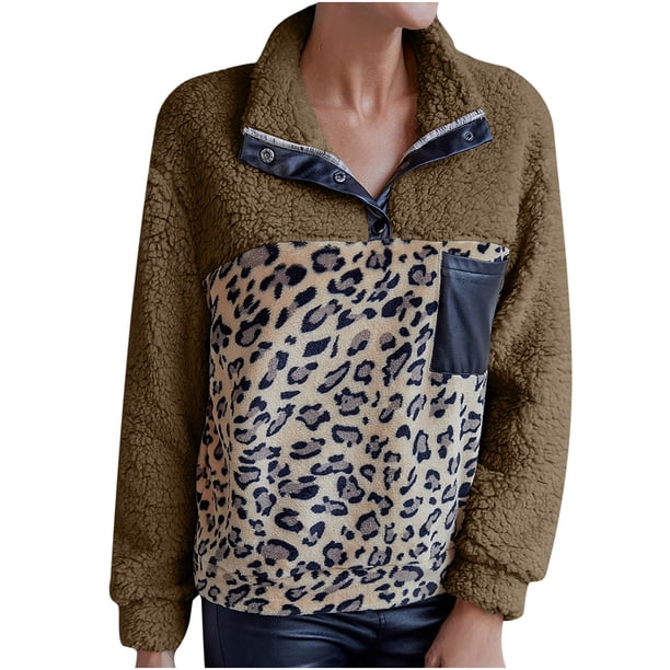 Moda mujer casual felpa manga larga patchwork señoras tops sudaderas Fridja fksj2197