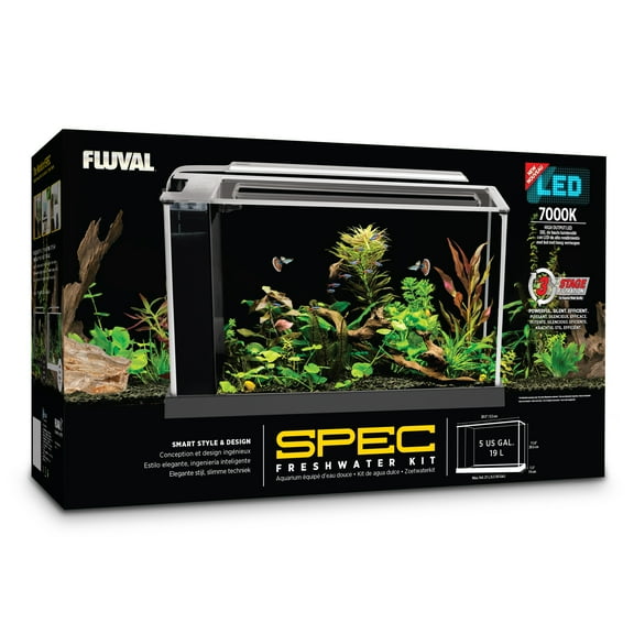 Fluval 5-Gallon Spec V Aquarium Kit, White