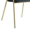 thumbnail image 4 of GDF Studio Modern Velvet Upholstered Dining Chairs with Metal Frame, Black + Gold, Set of 2, 4 of 6