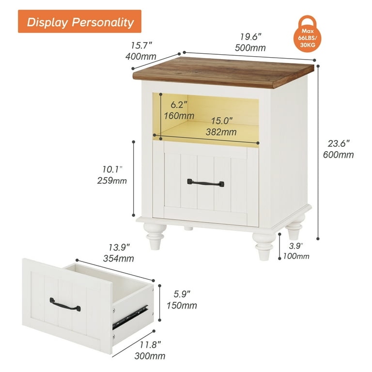 300mm sale bedside table