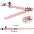 thumbnail image 4 of collier Pour Chat 2 Pices Avec Clochette En Diamant Color Floqu (rouge Et Rose), Joli Petit Collier Pour Chat, Collier Pour Chat Avec Clochette Et, 4 of 5