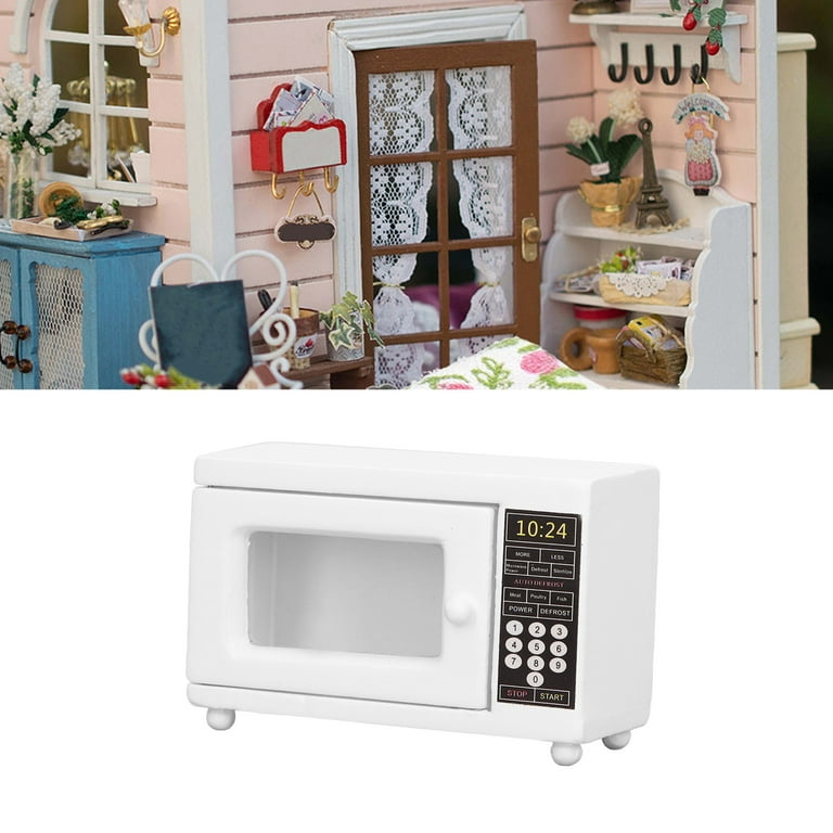 1:12 Mini Microwave oven Kitchen Cooking Food For Dollhouse Miniatures DIY