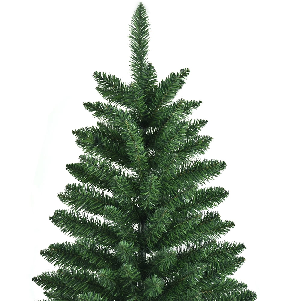 Kepooman Pine Hinged Artificial Slim Christmas Tree w/ 1075 Branch Tips, Pointed PVC Pen Holder Tree Pencil Tree w/ Stand for Home Office Party Decor, Green - 7.5Feet Kepooman Pine Hinged Artificial Slim Christmas Tree w/ 1075 Branch Tips, Pointed PVC Pen Holder Tree Pencil Tree w/ Stand for Home Office Party Decor, Green - 7.5Feet