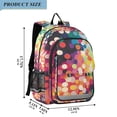 thumbnail image 2 of FORMRS Unisex School Backpack 17" Student Travel Bag with Laptop Compartment, Green Colorful Circles, 2 of 7