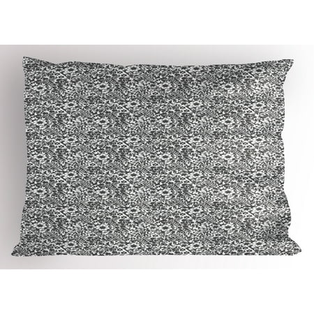 - Damask Pillow Sham Cute Daisy Blossoms Paisley Inspired Details Rich Royal Antique Composition, Decorative Standard Queen Size Printed Pillowcase, 30 X 20 Inches, Dark Taupe White, by Ambesonne