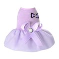 thumbnail image 1 of Greeniant Ropa para mascotas Bowknot chaleco gasa vestido disfraz regalo Ropa para mascotas Violeta XS Greeniant PT000262-31, 1 of 6