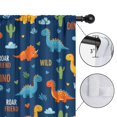 thumbnail image 4 of Blackout Kids Curtains,Blue Dinosaurs with Clouds and Text Childrens Insulated Curtains Set Of 2,Bedroom Essentials,Toddler Room Decor 42"x84", 4 of 5
