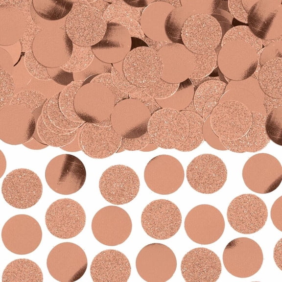 Rose Gold Foil Glitter Circle Confetti (2.25 oz) Amscan Party Decoration Supply