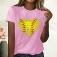thumbnail image 2 of EQWLJWE Hauts d'Été pour Femmes Hauts pour Femmes en Liquidation Mode Femmes Été Ample Imprimé Col Rond T-Shirt Manches Courtes Blouse Décontractée, 2 of 4