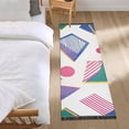 thumbnail image 3 of Yayeee Runner Rug for Bedroom 2'x6' Machine Washable Hallway Non Slip Mat, Green Retro Shapes, 3 of 8