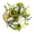 thumbnail image 1 of Ramo de flores artificiales Cateissary para boda hogar hotel interior exterior simulación de novia flores falsas decoración para sala de Kits de decoración para fiestas Verde, 1 of 6