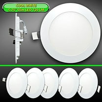 5 Pack Leisure LED RV Boat Recessed Ceiling Light 720 Lumen Super Slim LED Panel Light DC 12V 5.75" 9W Full Aluminum Downlights (Cool White)