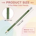 thumbnail image 2 of Uxcll Watercolor Pencils, Olive Green Color Pencil Set Sketch Coloring Drawing Colored Pencils Bulk Artist Drawing Supplies for Adult Coloring Book Blending, 3 Pcs, 2 of 6