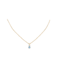 thumbnail image 4 of ANGARA Natural Round Aquamarine and Diamond Two Stone Pendant in 14K Yellow Gold for Women (Size-5mm) | March Birthstone, Birthday, Anniversary, Jewelry Gift for Women | Natural Aquamarine Necklace, 4 of 8