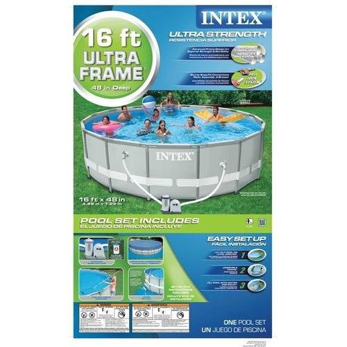 Intex 16 X 48 Ultra Frame Swimming Pool Walmartcom