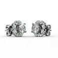 thumbnail image 3 of Cate & Chloe Haddie 18k White Gold Plated 2-in-1 Halo Women's Stud Earrings with Swarovski Crystals, 3 of 7