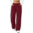 thumbnail image 2 of Tqcoqu Women's Corduroy High Waist Wide Leg Pants,Casual Waist Trousers with Side Pockets For Fall Winter, 2 of 7