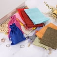 thumbnail image 6 of Uxcell Burlap Bags with Drawstring, Favor Sacks Jewelry Pouches for Gifts, Purple, 6 of 7
