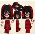 thumbnail image 1 of 2024 Traje familiar a cuadros con cuello redondo y estampado de ciervos navideños europeos y americanos 0523, 1 of 5