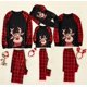 thumbnail image 1 of 2025 Traje familiar a cuadros con cuello redondo y estampado de ciervos navideños europeos y americanos 0523, 1 of 5