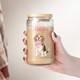 thumbnail image 4 of Happy Mother's Day Beagle Love Dog Mom Heart Flower 16oz Glass Cup Mug Beagles Dog Lover Gifts Idea Glass Can with Bamboo Lid and Straw - 12004, 4 of 5