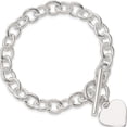 thumbnail image 4 of Sterling Silver Engraveable Heart Fancy Link Bracelet (7.5 X 17) Made In India qg1464-7.5, 4 of 5