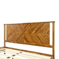 BME Christiana 49" King Bed Frames with Headboard, Rustic, Solid Wood
