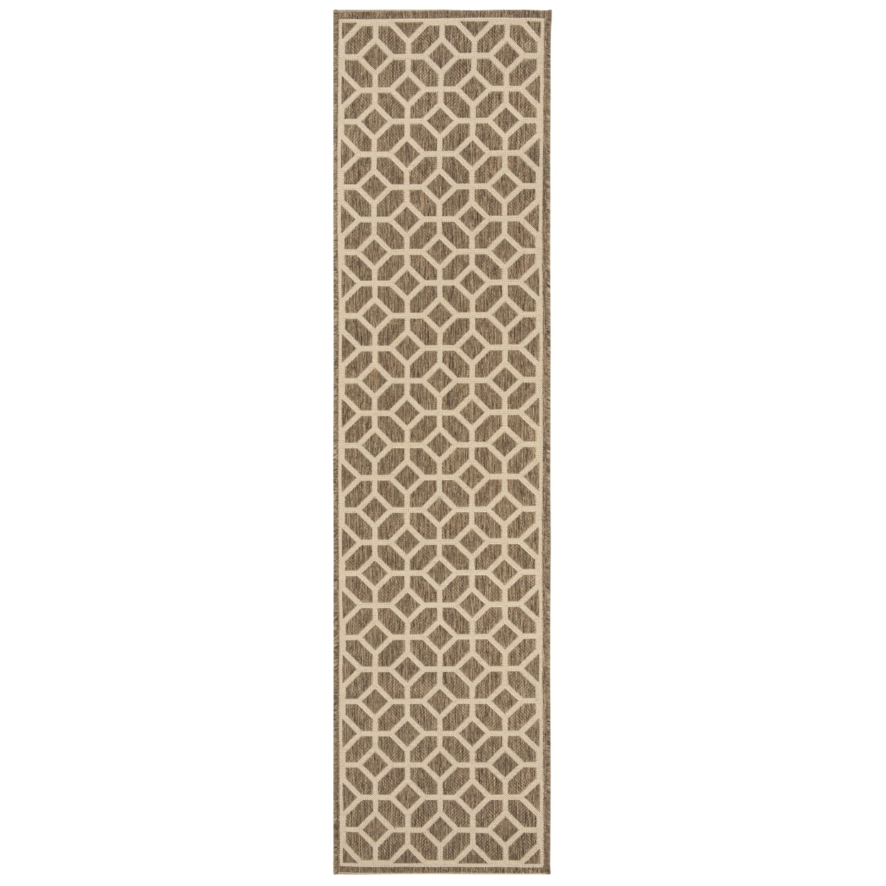 SAFAVIEH Beach House Kadri Geometric Indoor/Outdoor Area Rug, Beige/Cream, 3' x 5'