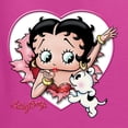 thumbnail image 5 of Wild Bobby, Betty Boop Heart Blowing Kiss Dog Betty Boop Unisex Crewneck Sweatshirt, Fuschia, Medium, 5 of 5
