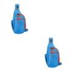 thumbnail image 3 of Minnieouse Bolsa de pecho ligera para hombres Versatilidad y elegante bolsa de un solo hombro Bolsas de pecho para mujeres y hombres reloj azul 2piezas, 3 of 6
