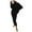 Black, variant on Women Casual Solid Knitting Slimming Hip Wrap Long Sleeve Turtleneck Sweaters Skirt Suit