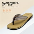 thumbnail image 4 of Women's Woven Flip Flops Comfortable Arch Support Slide Sandals for Women Slip On Summer Beach Sandals with Braided Strap Ladies Lightweight Soft Yoga Mat Cushion Walking Thong Sandals Slippers, 4 of 6