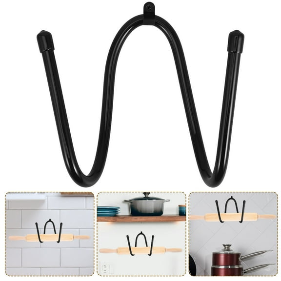 MUSEYA 3pcs Rolling Pin Holder For Wall Hooks In Household Users Organization