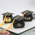 thumbnail image 4 of 48 cajas de papel para dulces de graduación, cajas de chocolate con forma de sombrero de soltero y pegatinas., 4 of 6